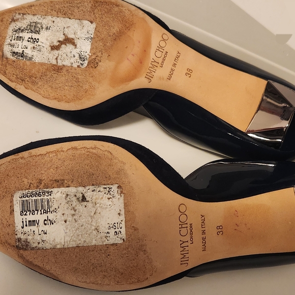 Jimmy Choo Navy Blue  Heels with d'Orsay Elegance - Picture 6 of 7